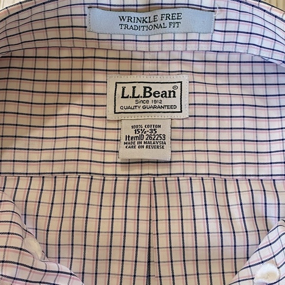 L.L. Bean long sleeve button down shirt like new men’s size 15 1/2-35 - Picture 2 of 5